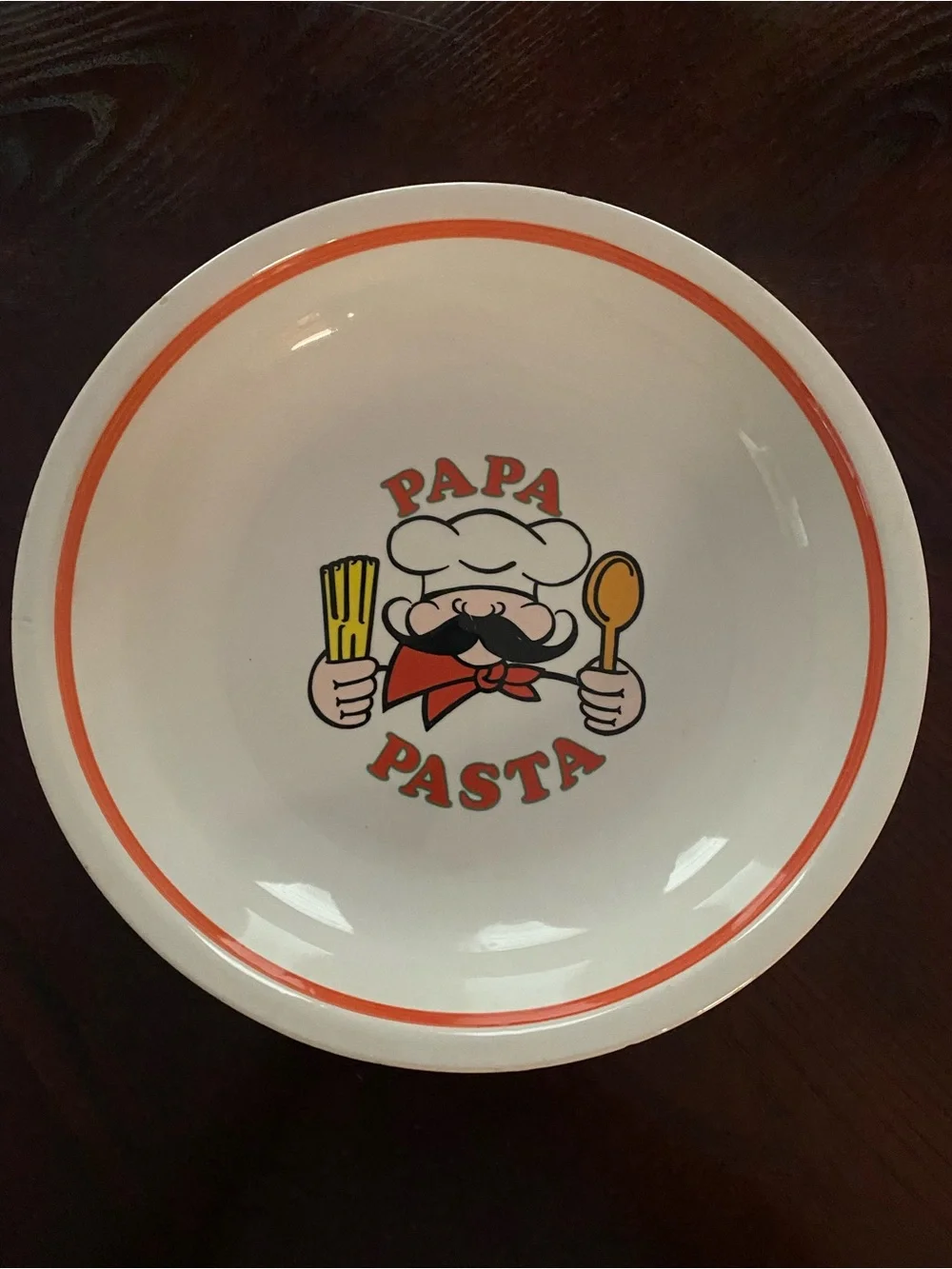 Made in Italy decorative Papa Pasta Ceramic Pasta Bowl - 13 in